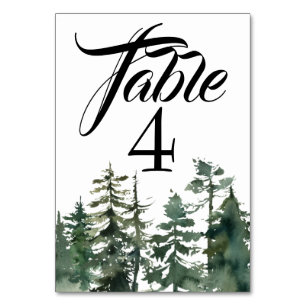 Aquarell Pacific Northwest Wald Kiefern Tischnummer