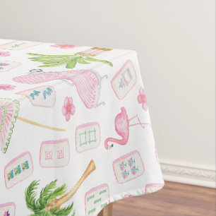 Aquarell Palm Beach Mahjong Tischdecke
