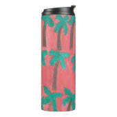 Aquarell-Palme-Trommel Thermosbecher (Nach links gedreht)