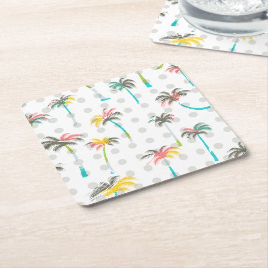 Aquarell-Palmen 2 Rechteckiger Pappuntersetzer (angewinkelt)