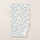 Aquarell-Palmen Badhandtuch Set (Handtuch)