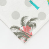 Aquarell-Palmen Fleecedecke (Ecke)