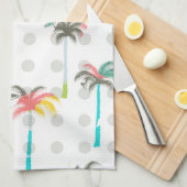 Aquarell-Palmen Handtuch (Viertel Falte)