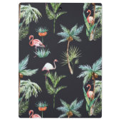 Aquarell-Palmen-Muster | addieren Ihre Initiale Klemmbrett (Rückseite)