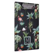 Aquarell-Palmen-Muster | addieren Ihre Initiale Klemmbrett (Rechts)