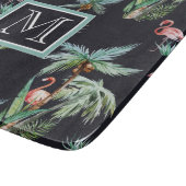 Aquarell-Palmen-Muster | addieren Ihre Initiale Schneidebrett (Ecke)