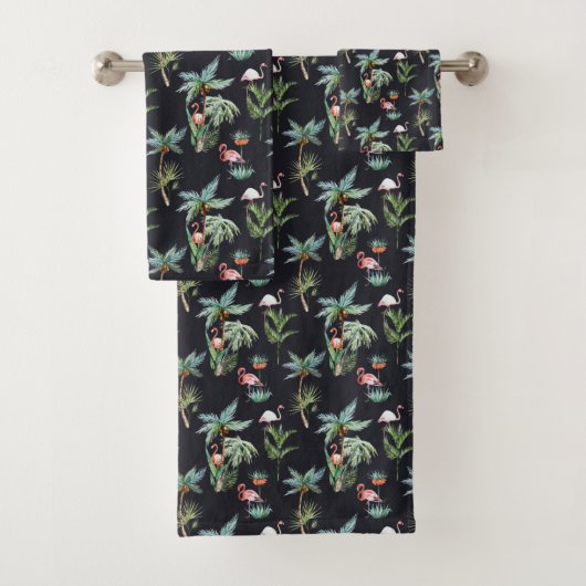 Aquarell-Palmen-Muster Badhandtuch Set (Insitu)