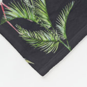 Aquarell-Palmen-Muster Fleecedecke (Ecke)