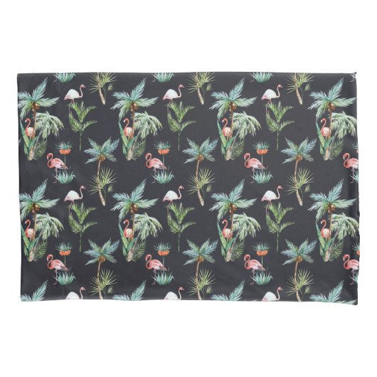 Aquarell-Palmen-Muster Kissenbezug (Vorderseite-Links)