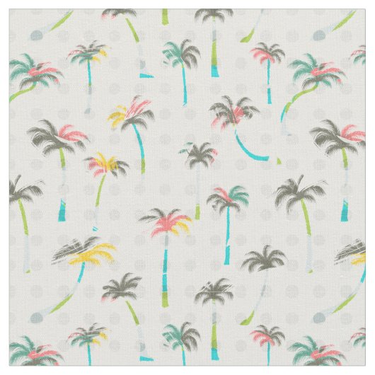 Aquarell-Palmen Stoff (Nahaufnahme)