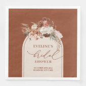 Aquarell Pampas Floral Napkins für Brautparty Serviette (Vorderseite)