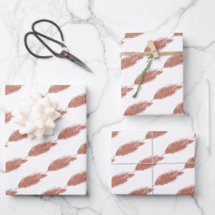 Aquarell-Pampas handgemaltes Muster Geschenkpapier Set