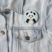 Aquarell-Panda-Bär Button (Beispiel)