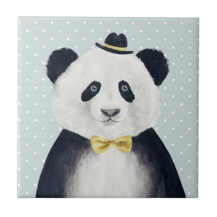Aquarell-Panda-Bär Fliese