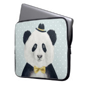 Aquarell-Panda-Bär Laptopschutzhülle (Vorderseite Links)