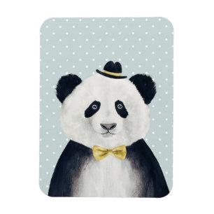 Aquarell-Panda-Bär Magnet
