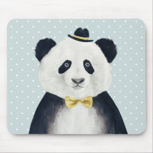 Aquarell-Panda-Bär Mousepad