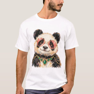 Aquarell-Panda-Bär Süßes Tier Kunst T-Shirt