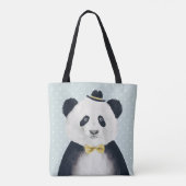 Aquarell-Panda-Bär Tasche (Rückseite)