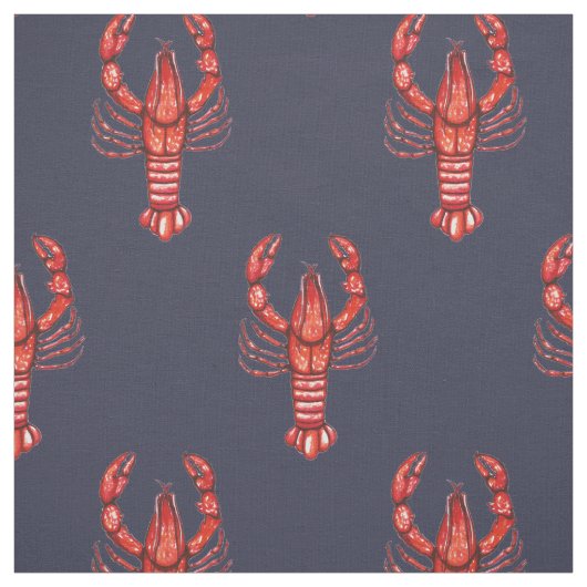 Aquarell-Panzerkrebse Louisianas Cajun u. Stoff (Muster)