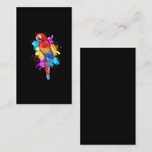 Aquarell-Papagei-Vogelmalerei Visitenkarte (Vorne/Hinten)