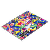 Aquarell-Papageien | addieren Ihren Namen Notizblock (Linke Seite)