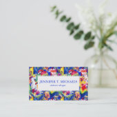 Aquarell-Papageien | addieren Ihren Namen Visitenkarte (Stehend Vorderseite)