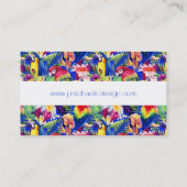 Aquarell-Papageien | addieren Ihren Namen Visitenkarte (Rückseite)