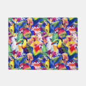 Aquarell-Papageien Fußmatte (Vorderseite)