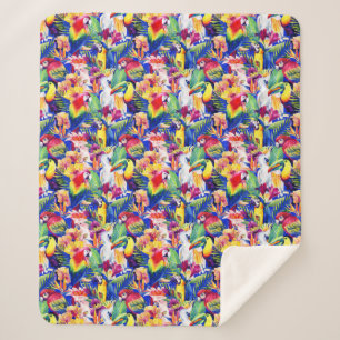 Aquarell-Papageien Sherpadecke