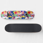 Aquarell-Papageien Skateboard (Horizontal)