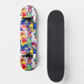 Aquarell-Papageien Skateboard (Vorderseite)