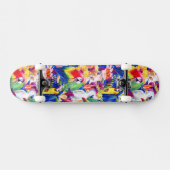 Aquarell-Papageien Skateboard (Horizontal)