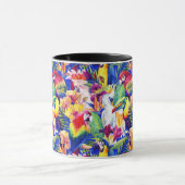 Aquarell-Papageien Tasse (Zentrum)