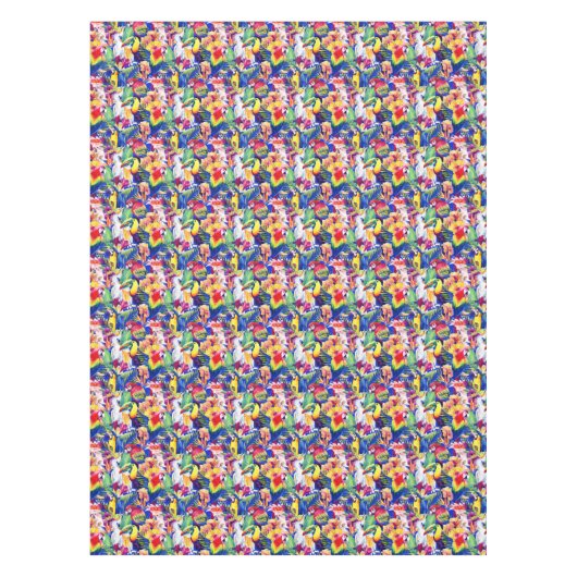 Aquarell-Papageien Tischdecke (Vorderseite)