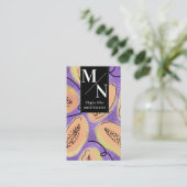 Aquarell Papaya Bold Nutritionist Salad Healthy Visitenkarte (Stehend Vorderseite)