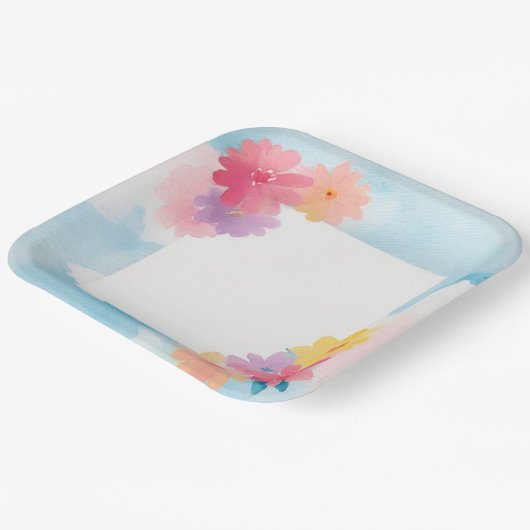 Aquarell Pappteller (Gewinkelt)