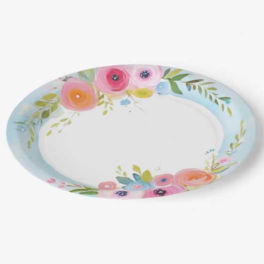 Aquarell Pappteller (Schrägansicht)