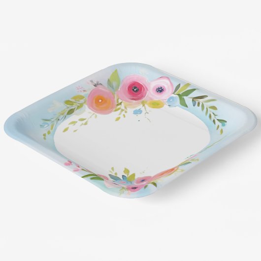 Aquarell Pappteller (Gewinkelt)