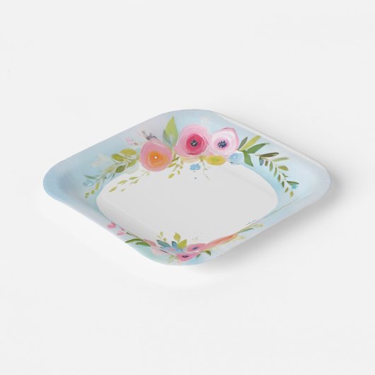 Aquarell Pappteller (Gewinkelt)