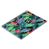 Aquarell-Paradiesvogel | addieren Ihre Initiale Notizblock (Linke Seite)