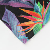 Aquarell-Paradiesvogel Fleecedecke (Ecke)