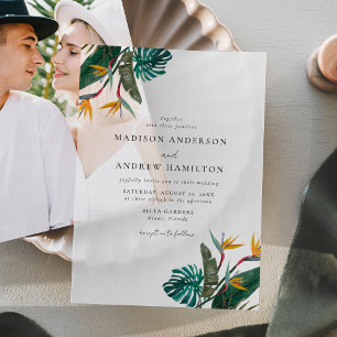 Aquarell Paradiesvogel Hochzeit Pergament Einladungen