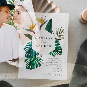 Aquarell Paradiesvogel Hochzeit Pergament Einladungen