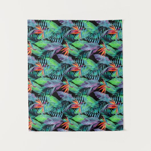 Aquarell-Paradiesvogel Wandteppich (Vorderseite)