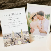 Aquarell Paros Greece Skyline Save the Date Einladung