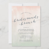 Aquarell Pastel Bridesmaids Brunch Einladung (Vorderseite)