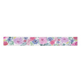 Aquarell Pastel Florals Satinband (Vorderseite)