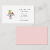 Aquarell Pastel Macarons Backkarte Visitenkarte (Vorne/Hinten)