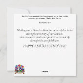 Aquarell Pastel Ostereier Bunny Ballon Feiertagskarte (Rückseite)